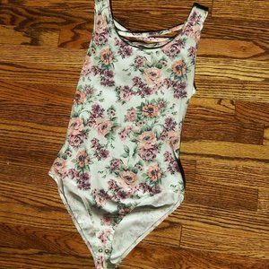 Charlotte Russe Floral (pink, lavender, sage) bodysuit/leotard